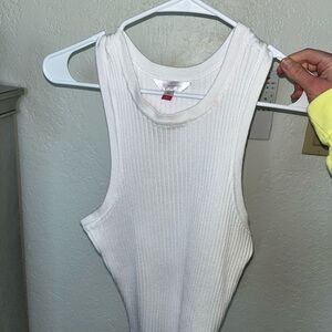 J. Crew White Ribbed Tank Top